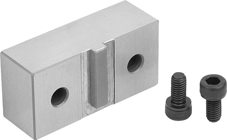Slip-on jaws with machining allowance for fixed jaws DS and ES